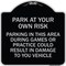 Signmission Parking in This Area During Games or Practices Could Result in Damage to Your Vehicle, BS-1818-23436 A-DES-BS-1818-23436 - alternate 1